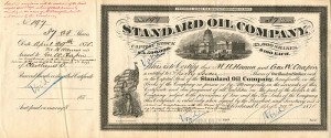 Standard Oil Co. signed by M.H. Hanna on separate card